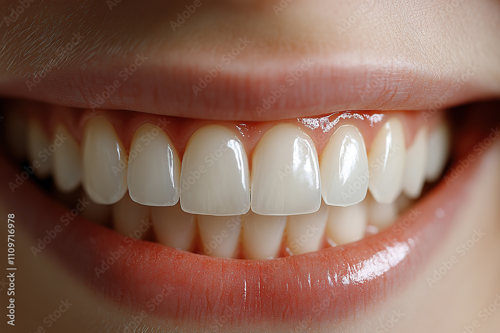 Fototapeta premium Closeup photo of smiling woman with veneers