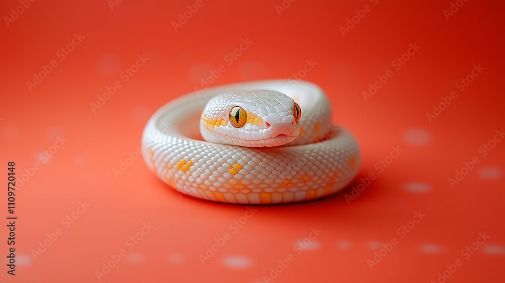 Fototapeta premium おめでたい干支の動物の黄金い蛇