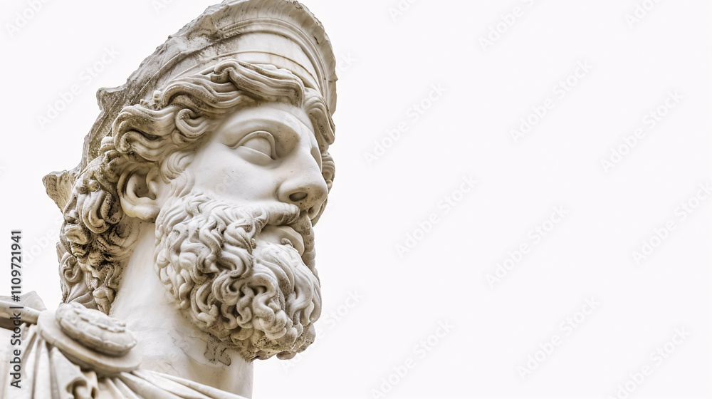 Obraz premium Statue of Zeus at Olympia (Greece) on white background