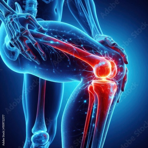 Human Knee Joint Pain Anatomy Illustration Medical Healthcare Arthritis Pain Relief