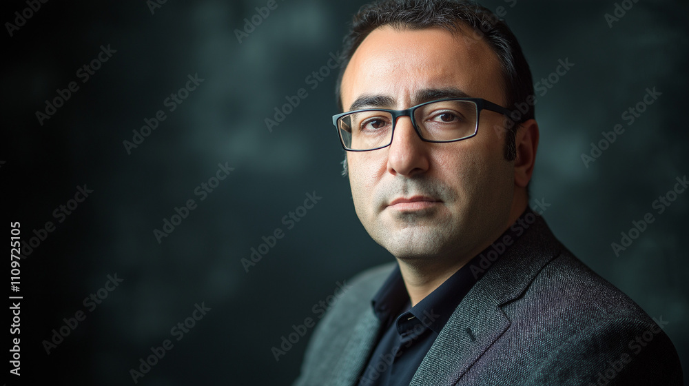 Man in Glasses in a Professional Portrait Man in Glasses in a Professional Portrait