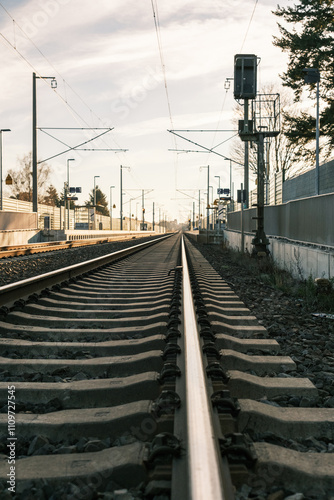 Bahngleise und Gleisbett in Brandenburg