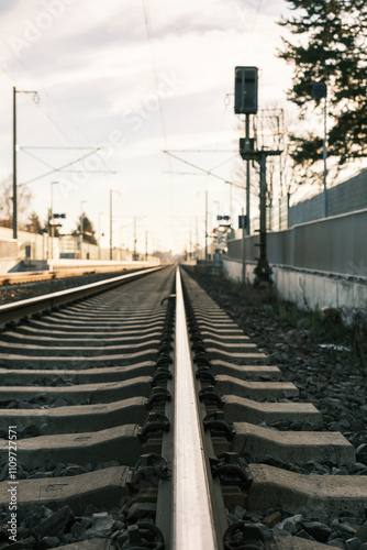 Bahngleise und Gleisbett in Brandenburg