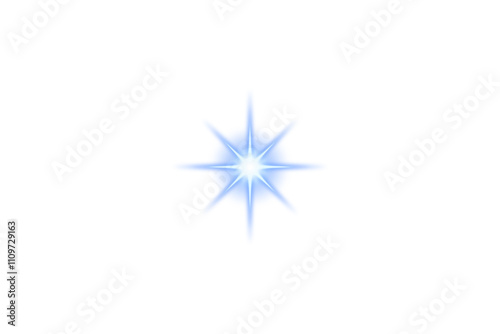 Shining blue starPNG shining blue star. Light glowing effects isolated on transparent background. Bright light PNG. spotlight spark. Lens flare, flash light effect. Space overlays. Luxury events decor