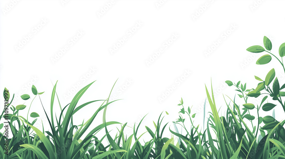 Obraz premium fresh spring green grass