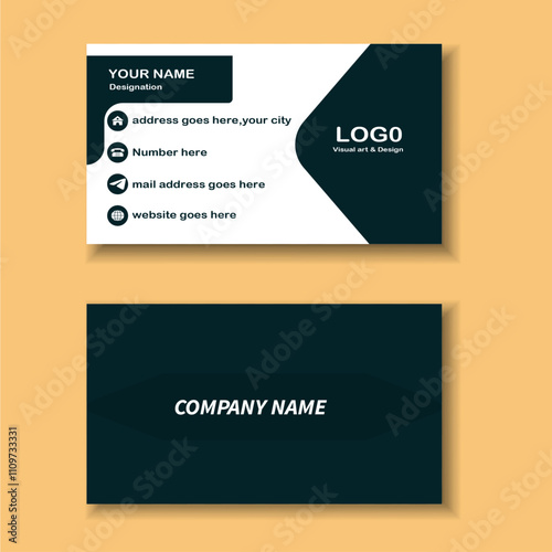 Business Card Template with Pattern, Creative Modern Professional Business card Vector Design, editable professional and modern corprate business card template,  photo