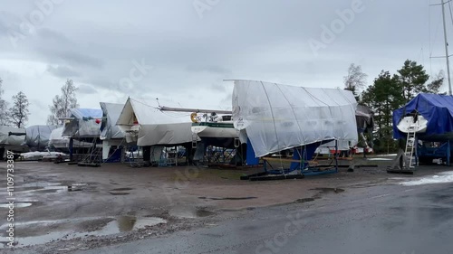 Boats Are Covered for the Best Protection Against Rainy and Stormy Weather Conditions