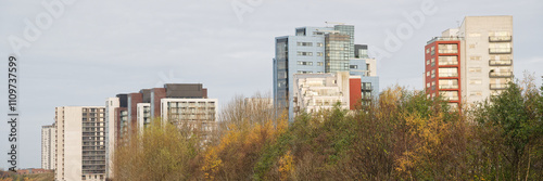 Modern high rise flats at Glasgow Harbour photo