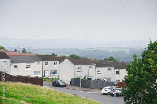 Council flats in poor housing estate in Glasgow photo