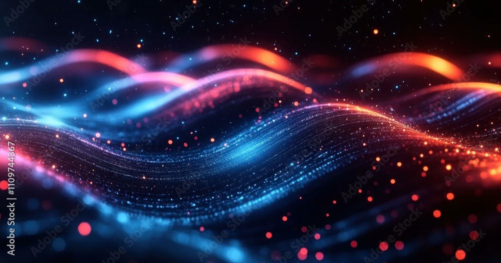 A Artistic inspiration Vibrant digital design with undulating lines glowing points and a futuristic color scheme A Artistic inspiration Vibrant digital design with undulating lines glowing points and a futuristic color scheme