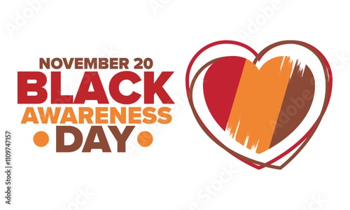 Black Awareness Day. Holiday in Brazil. Afro Brazilians. Celebrate awareness by the black community in November. African and brazilian culture. Black history art. Vector illustration