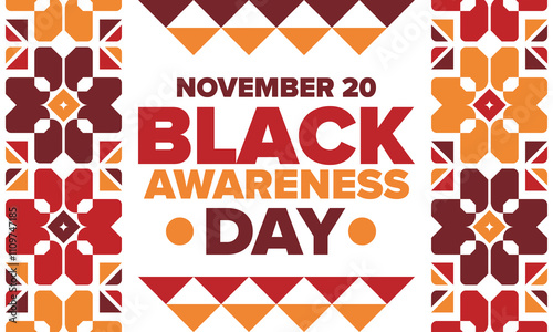 Black Awareness Day. Holiday in Brazil. Afro Brazilians. Celebrate awareness by the black community in November. African and brazilian culture. Black history art. Vector illustration
