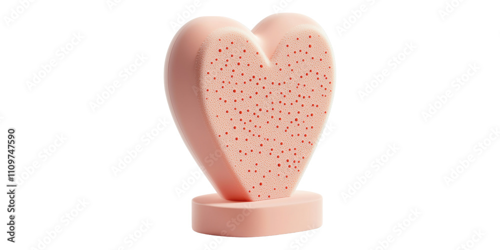 Heart Shaped Soap With Pink Texture 3D Icon Isolated on Transparent Background Heart Shaped Soap With Pink Texture 3D Icon Isolated on Transparent Background