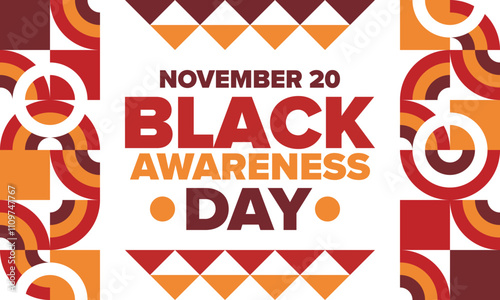 Black Awareness Day. Holiday in Brazil. Afro Brazilians. Celebrate awareness by the black community in November. African and brazilian culture. Black history art. Vector illustration