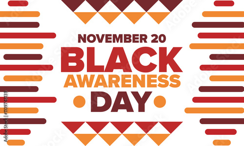 Black Awareness Day. Holiday in Brazil. Afro Brazilians. Celebrate awareness by the black community in November. African and brazilian culture. Black history art. Vector illustration