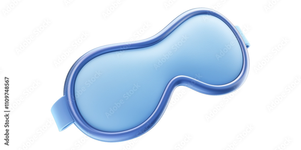Blue Sleep Mask With Adjustable Straps Isolated on Transparent Background Blue Sleep Mask With Adjustable Straps Isolated on Transparent Background