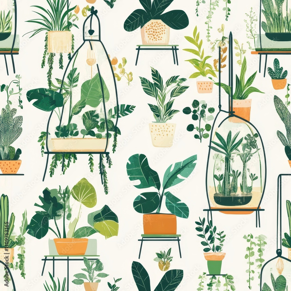 Obraz premium Botanical Plant Pattern Design