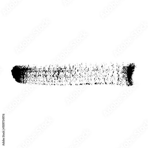 Distressed brush stroke frame set with ink texture and spray paint effect. Box shape for text background with rough edges. Flat vector illustration isolated