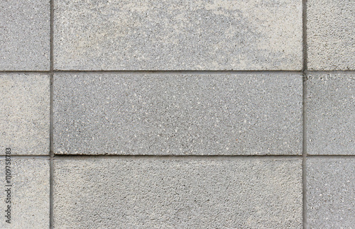 Wallpaper Mural Straight on view of a wall made of grey concrete block Torontodigital.ca