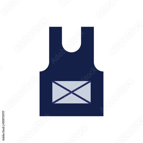 Apron vector flat icon, cooking, gardening design illustration. 