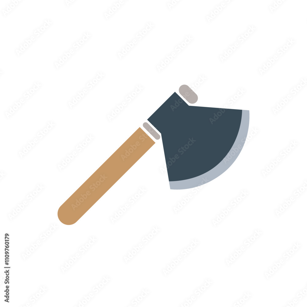Axe flat icon vector design illustration, firefighter, carpenter, lumberjack equipment vector design. Axe flat icon vector design illustration, firefighter, carpenter, lumberjack equipment vector design.