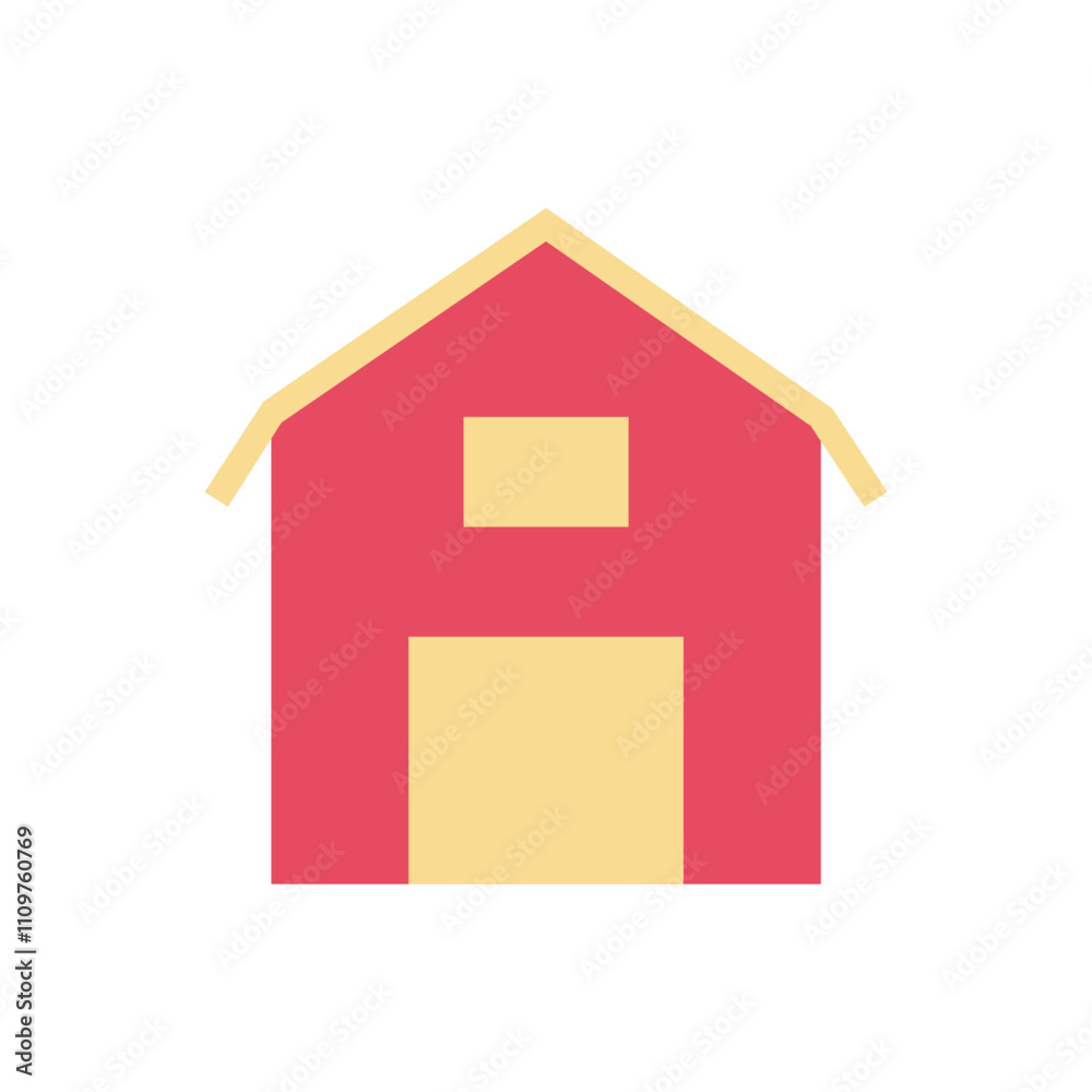 Warehouse vector design illustration, simple warehouse farm illustration, isolated on white background. Warehouse vector design illustration, simple warehouse farm illustration, isolated on white background.