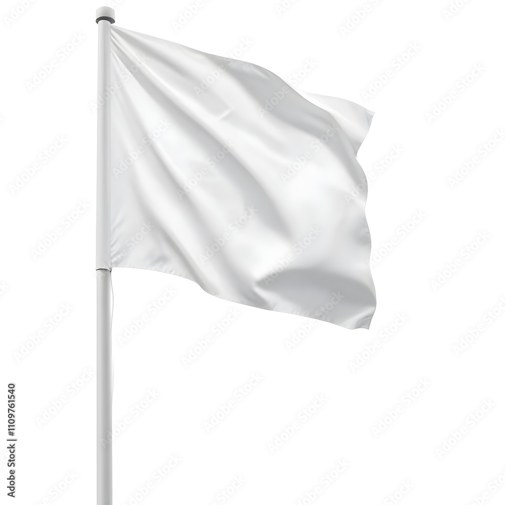 A white flag waving in the wind A white flag waving in the wind