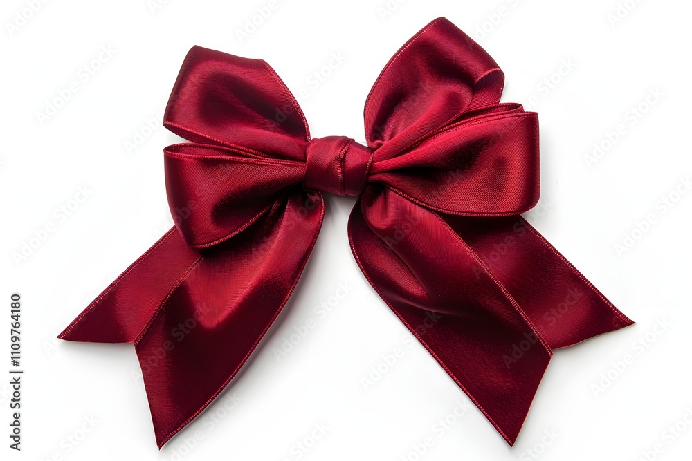 Elegant dark red satin ribbon bow, perfect for adding a touch of luxury to your designs. A classic symbol of gifting and celebration. Elegant dark red satin ribbon bow, perfect for adding a touch of luxury to your designs. A classic symbol of gifting and celebration.