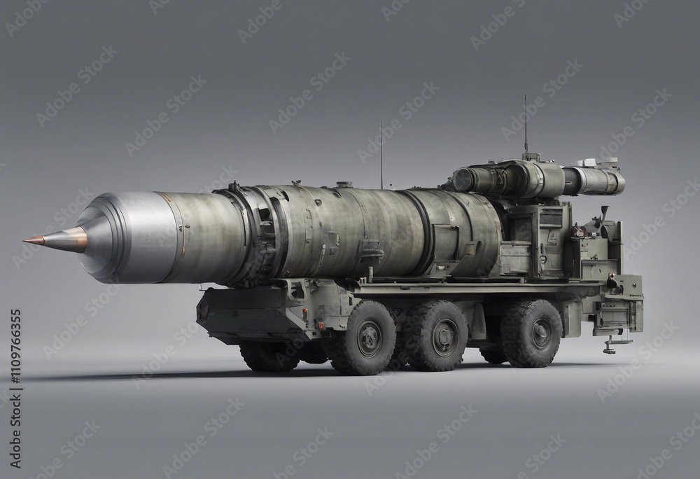 Guided missile rocket which could carry a ballistic tactical nuclear warhead file cut out and isolat Guided missile rocket which could carry a ballistic tactical nuclear warhead file cut out and isolat