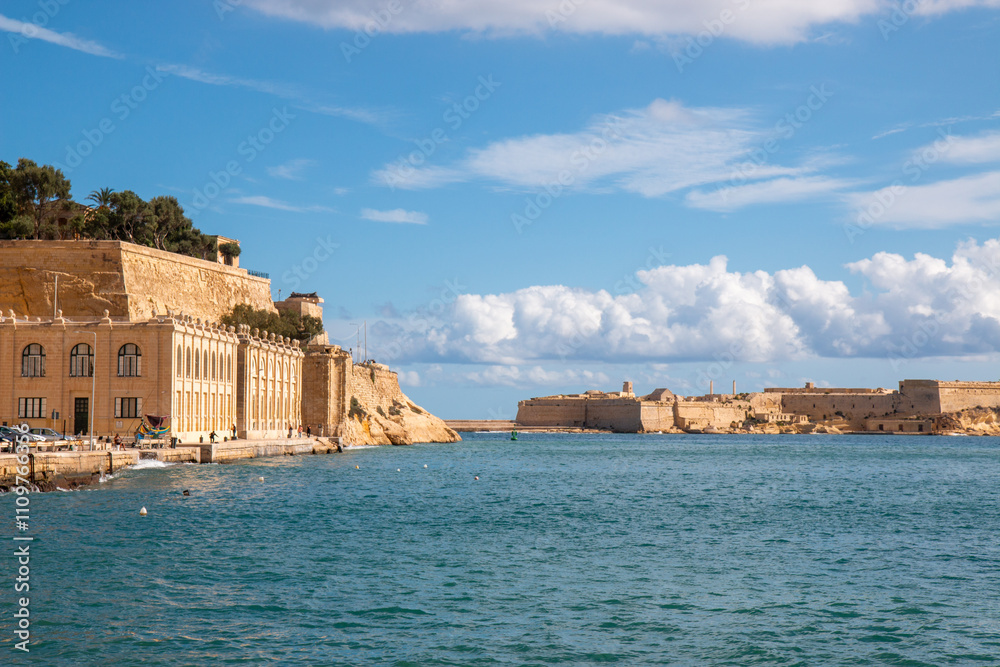 Valletta (il-Belt Valletta) Saluting Battery and Fort Ricasoli Xlokk South Eastern Region of Malta Valletta (il-Belt Valletta) Saluting Battery and Fort Ricasoli Xlokk South Eastern Region of Malta