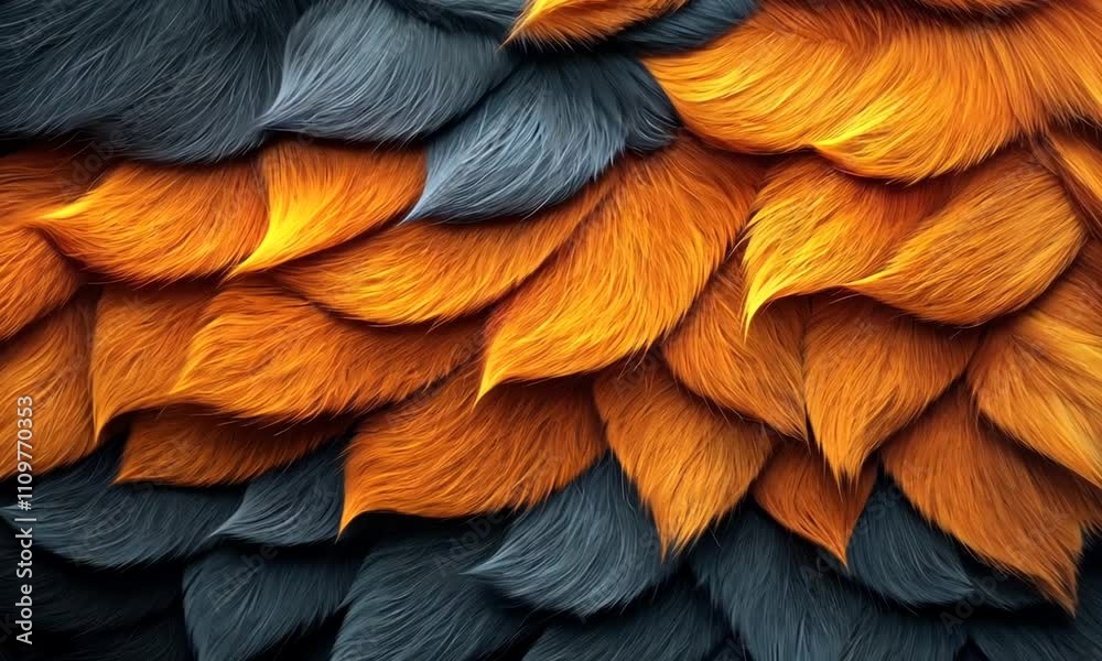 Abstract Fur Texture: Orange and Gray Hues in a Scaled Pattern Abstract Fur Texture: Orange and Gray Hues in a Scaled Pattern