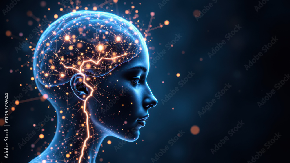 A representation of a human brain with glowing electric currents and particles emanating from it, symbolizing artificial general intelligence (AGI). A representation of a human brain with glowing electric currents and particles emanating from it, symbolizing artificial general intelligence (AGI).
