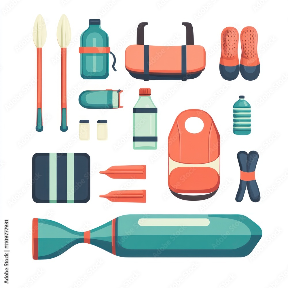 Kayak essentials paddles, bags, bottles, shoes, and flotation devices. Kayak essentials paddles, bags, bottles, shoes, and flotation devices.