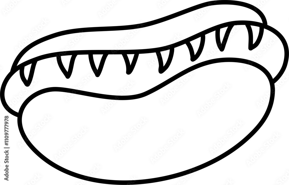 Obraz premium Hot dog illustration 