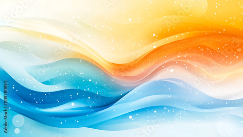 Vibrant abstract vector featuring gradient spheres and flowing ribbons, perfect for professional corporate presentations.