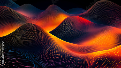 Vibrant abstract vector featuring gradient spheres and flowing ribbons, perfect for professional corporate presentations.
