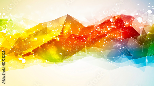 Vibrant abstract vector featuring gradient spheres and flowing ribbons, perfect for professional corporate presentations.