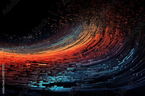 Digital Flow: Abstract Waves of Light