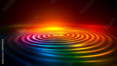 Vibrant abstract vector featuring gradient spheres and flowing ribbons, perfect for professional corporate presentations.