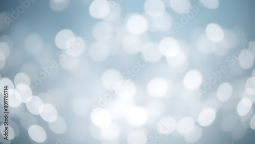  White bokeh lights in varying sizes, layered over a subtle teal-to-gray gradient