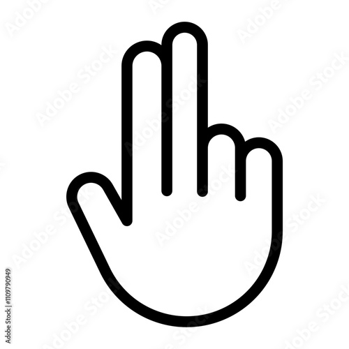 two finger line icon