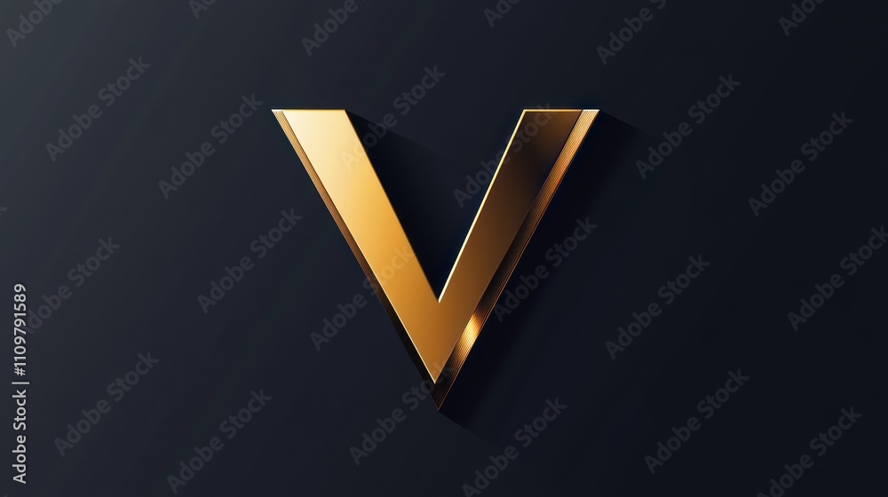Creative letter V logo, angled design, modern and stylish Creative letter V logo, angled design, modern and stylish