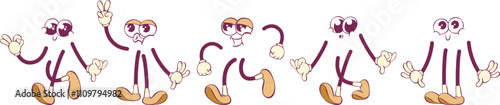 Rtero groovy mascot character creation kit, character design