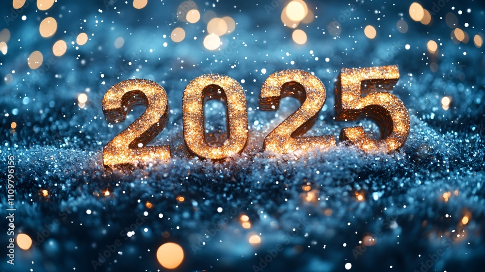 Glowing 2025 greeting card Glowing 2025 greeting card