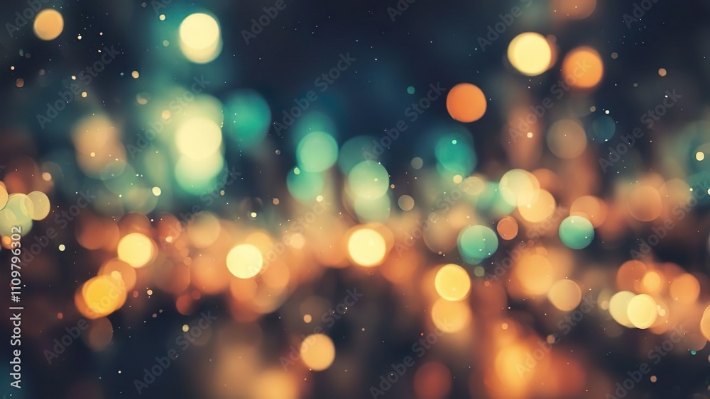 Abstract Night Bokeh of City Lights Creating a Dreamy Atmosphere Abstract Night Bokeh of City Lights Creating a Dreamy Atmosphere