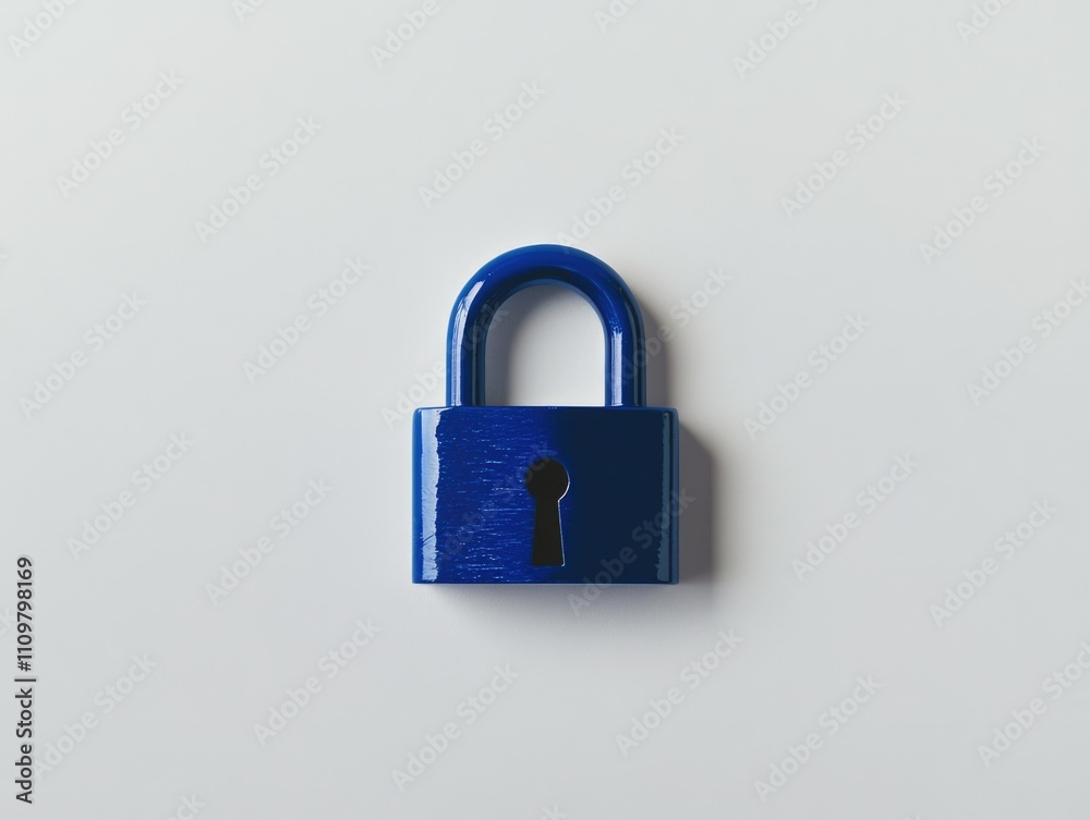 Naklejka premium Digital Lock and Key on a Background