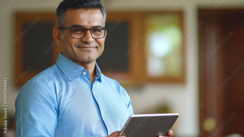 Professional Businessman Standing in Indoor Environment Professional Businessman Standing in Indoor Environment
