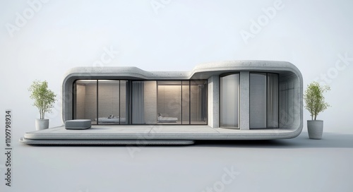 Innovative Concrete Home: The Future of Modern House Construction with 3D Printing Technology
