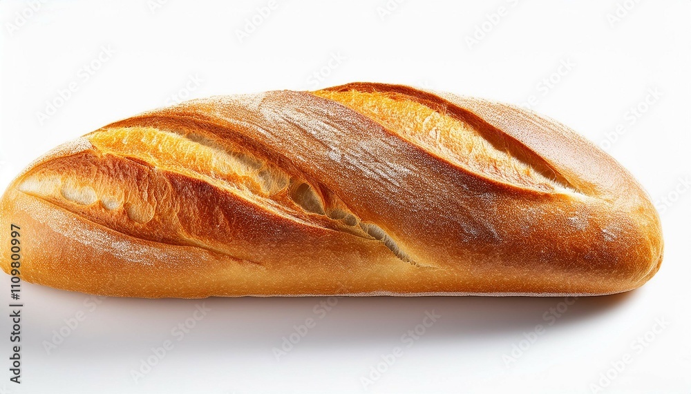 single french loaf bread isolated on white background single french loaf bread isolated on white background