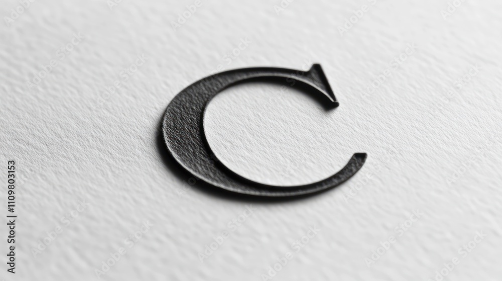 Classic letter C logo, serif font, subtle shadows, professional and timeless Classic letter C logo, serif font, subtle shadows, professional and timeless